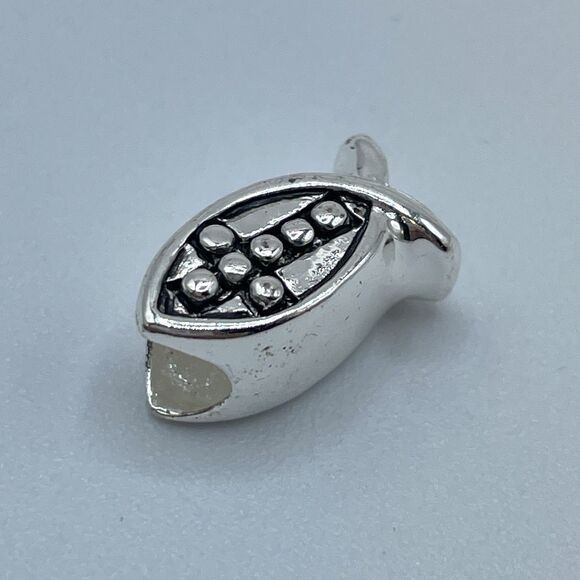 925 Sterling Silver Ichthys Fish With Cross European Charm Religious Timeless - Picture 1 of 7